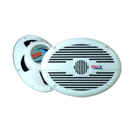 Upgrade 6 in. x 9 in. 2 Way 350 Watt White Marine Speakers UP3593267